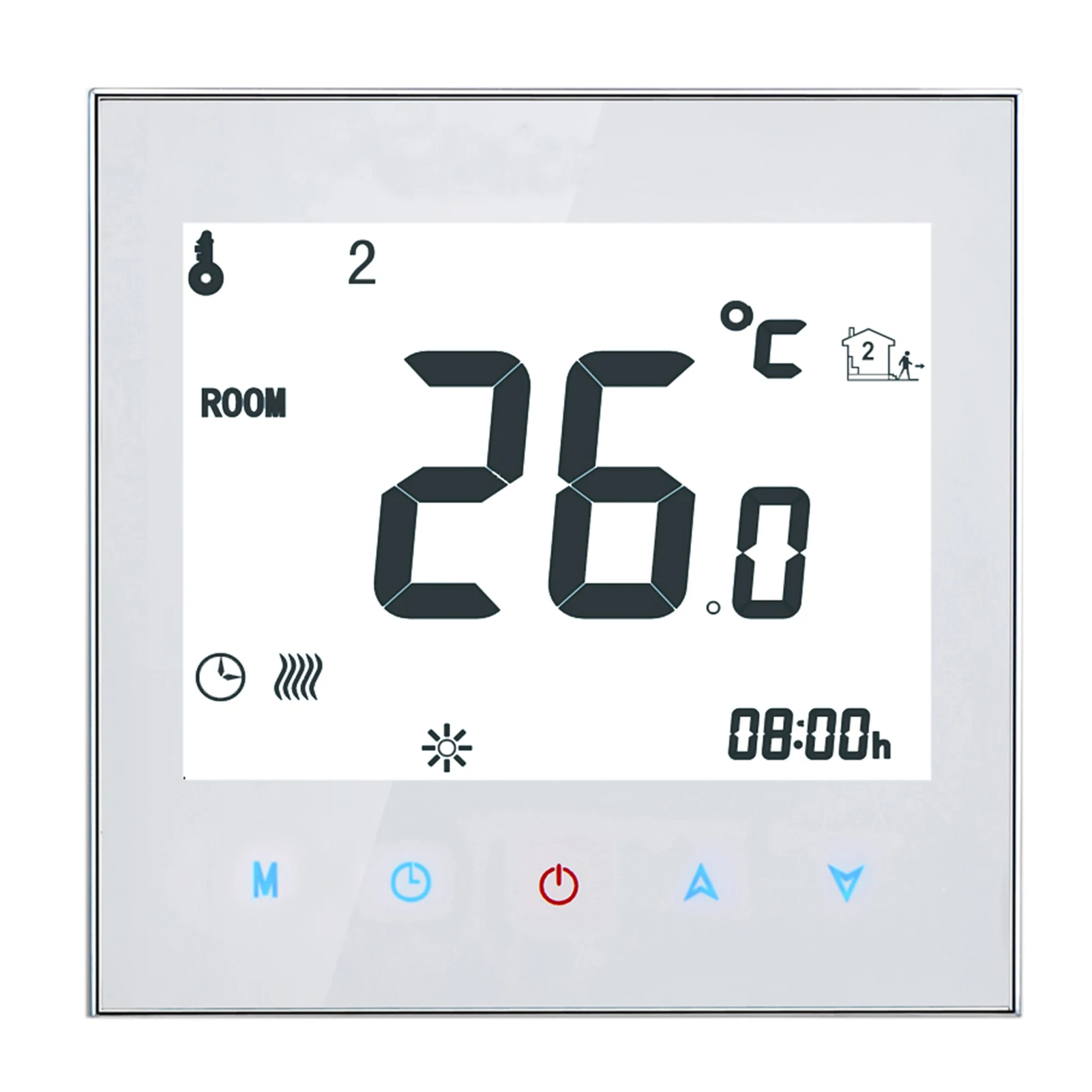 Thermostat 95-240V Weekly Programmable LCD Display Touch Screen Electric/Water Heating Thermostat Room Temperature Controller
Thermostat 95-240V Weekly Programmable LCD Display Touch Screen Electric/Water Heating Thermostat Room Temperature Controller