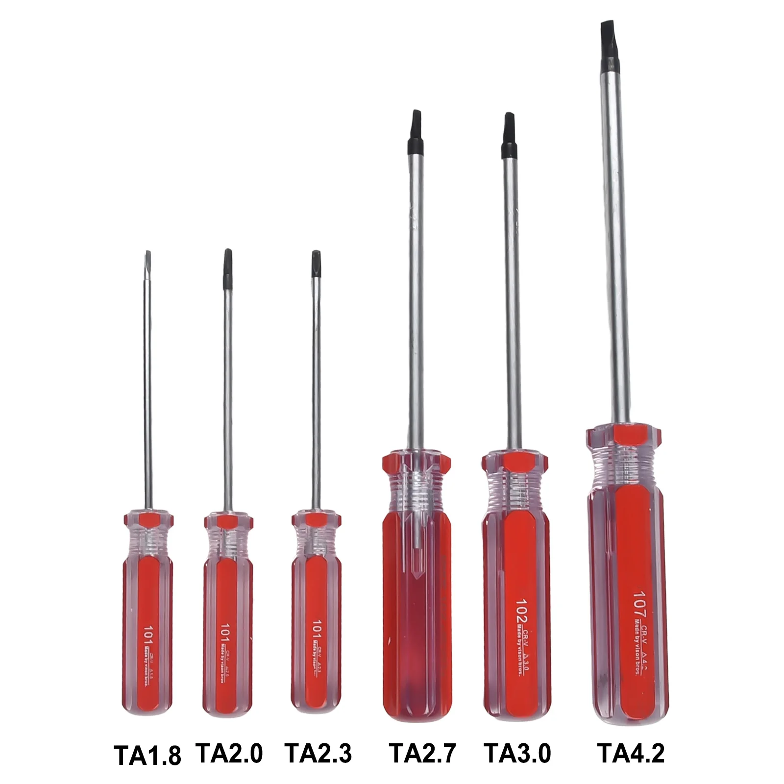 6pcs Triangle Screwdriver Triangle Drive Screwdriver Removal Repair Tool 1.8-4.2 Chrome Vanadium Steel Hand Tools
6pcs Triangle Screwdriver Triangle Drive Screwdriver Removal Repair Tool 1.8-4.2 Chrome Vanadium Steel Hand Tools