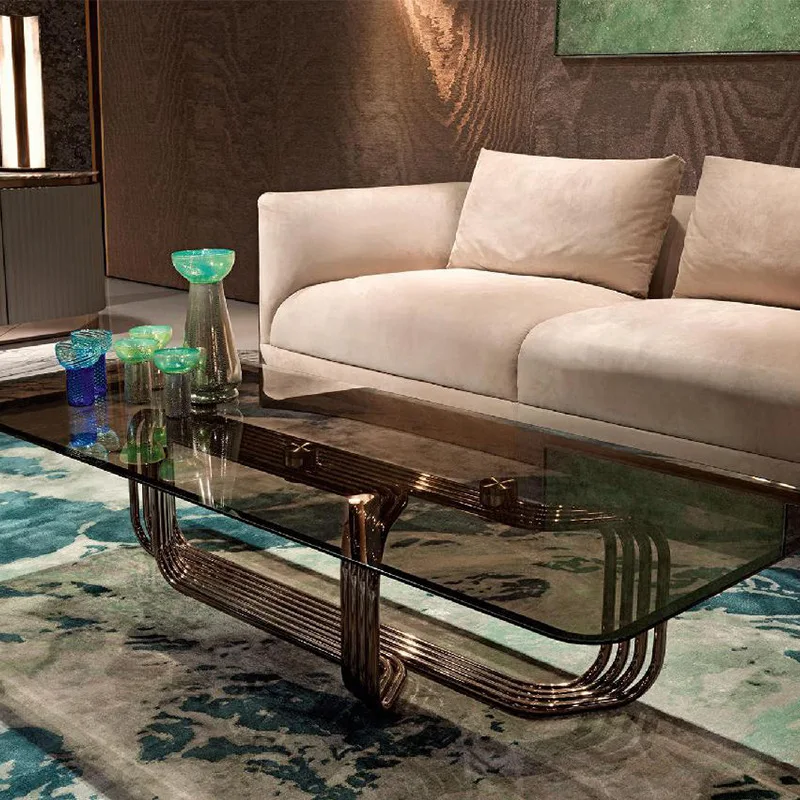 Italian light luxury modern simple small apartment living room Home designer rectangular mobile tempered glass coffee table
Italian light luxury modern simple small apartment living room Home designer rectangular mobile tempered glass coffee table