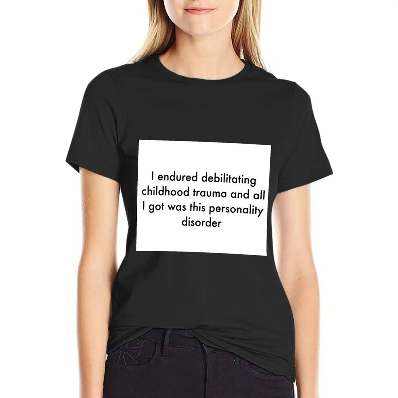 personality disorder T-Shirt lady clothes vintage clothes Blouse korean fashion Women's tee shirt
personality disorder T-Shirt lady clothes vintage clothes Blouse korean fashion Women's tee shirt