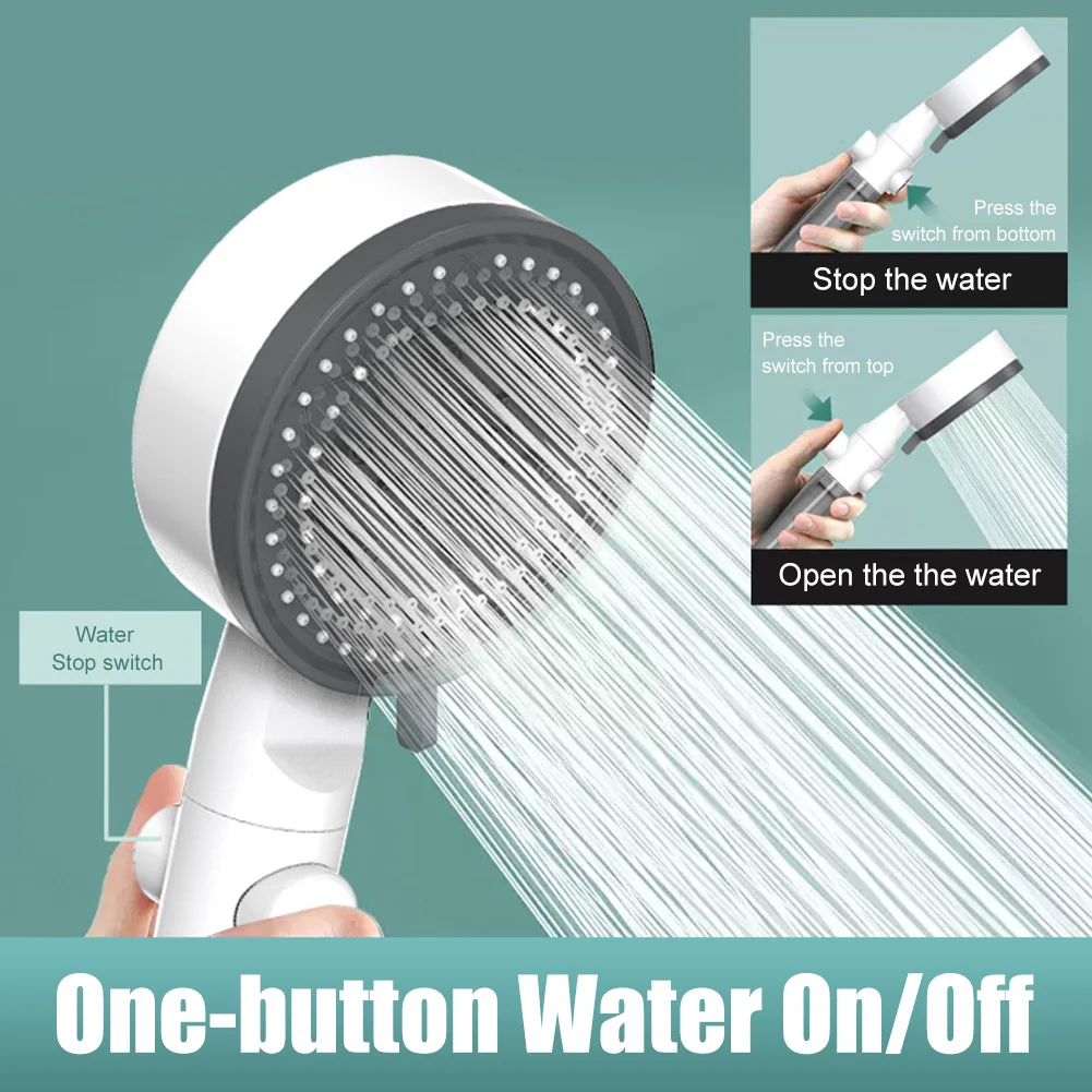 10 Modes High-Pressure Filtered Shower Head One Key Stop Water Bathroom Handheld Showerhead Portable Shower Nozzle Bathroom Tool
10 Modes High-Pressure Filtered Shower Head One Key Stop Water Bathroom Handheld Showerhead Portable Shower Nozzle Bathroom Tool