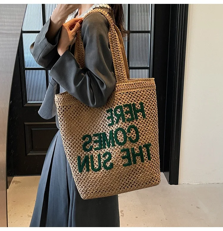 Embroidered Straw Summer Tote Bag 14 Sa77f62bdab3f41268c93c14a636cbb284