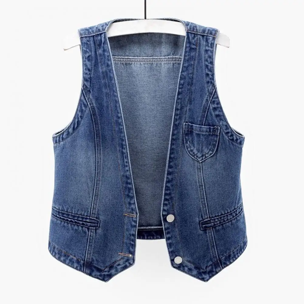 Women Denim Vest Sleeveless Loose V Neck Double Buttons Vintage Firm Stitching Hip Hop Streetwear Lady Fall Spring Waistcoat
Women Denim Vest Sleeveless Loose V Neck Double Buttons Vintage Firm Stitching Hip Hop Streetwear Lady Fall Spring Waistcoat