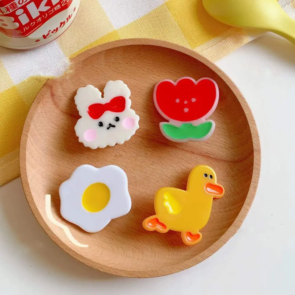 Забавные милые заколки для волос в Корейском стиле с изображением животных цветов яиц Женская акриловая заколка