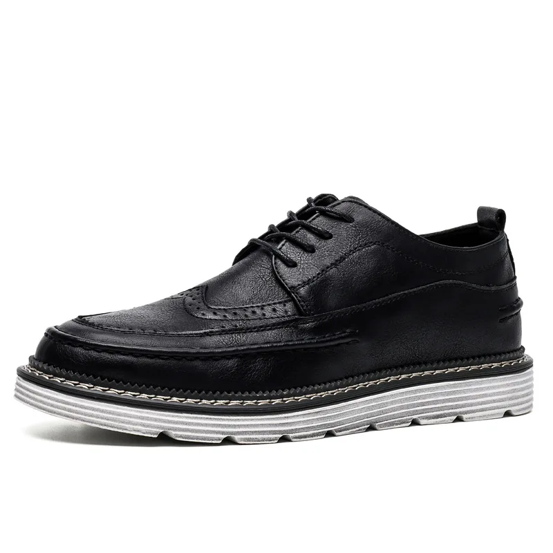Fashion Brogues Men Casual Shoes Flat Thick Sole Male Footwear Black Autumn Ealry Winter Shoes KA4834
Fashion Brogues Men Casual Shoes Flat Thick Sole Male Footwear Black Autumn Ealry Winter Shoes KA4834