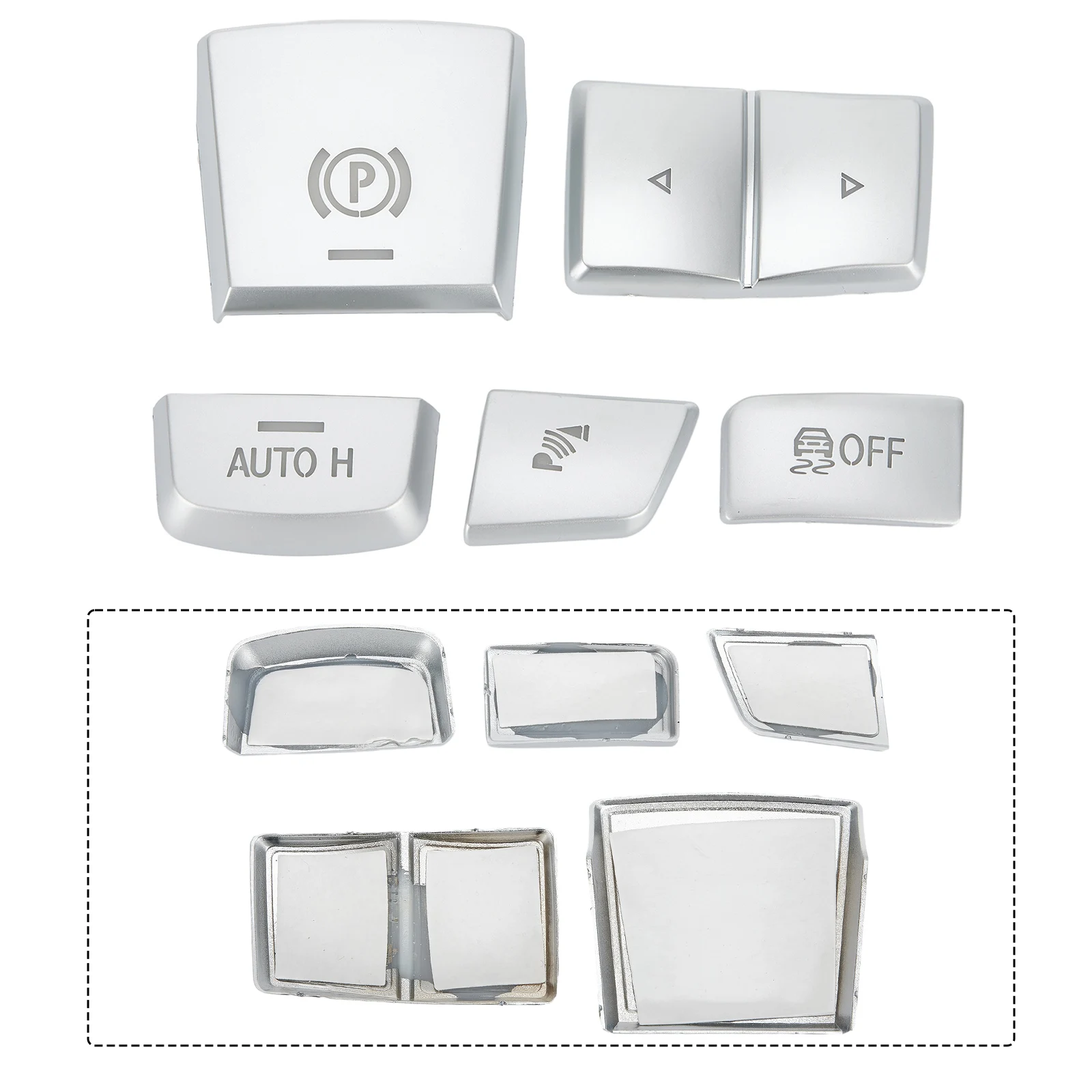 Car Switch Button Cover Scratch-Resistant Durable Easy Clean Gear Shift Panel Side Switch P Button Cover High-quality Silver
Car Switch Button Cover Scratch-Resistant Durable Easy Clean Gear Shift Panel Side Switch P Button Cover High-quality Silver