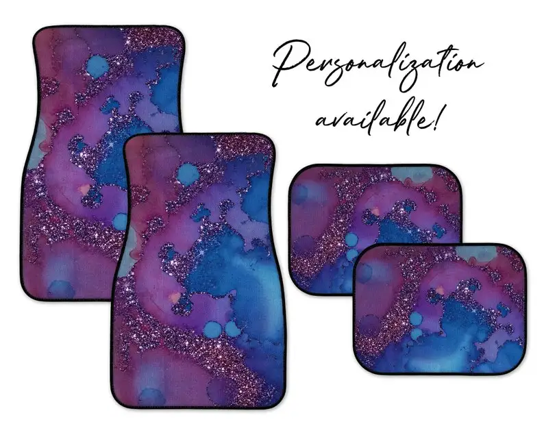 Glitter Ink Car Mats in Green, Blue & Purple, Personalization Available
Glitter Ink Car Mats in Green, Blue & Purple, Personalization Available