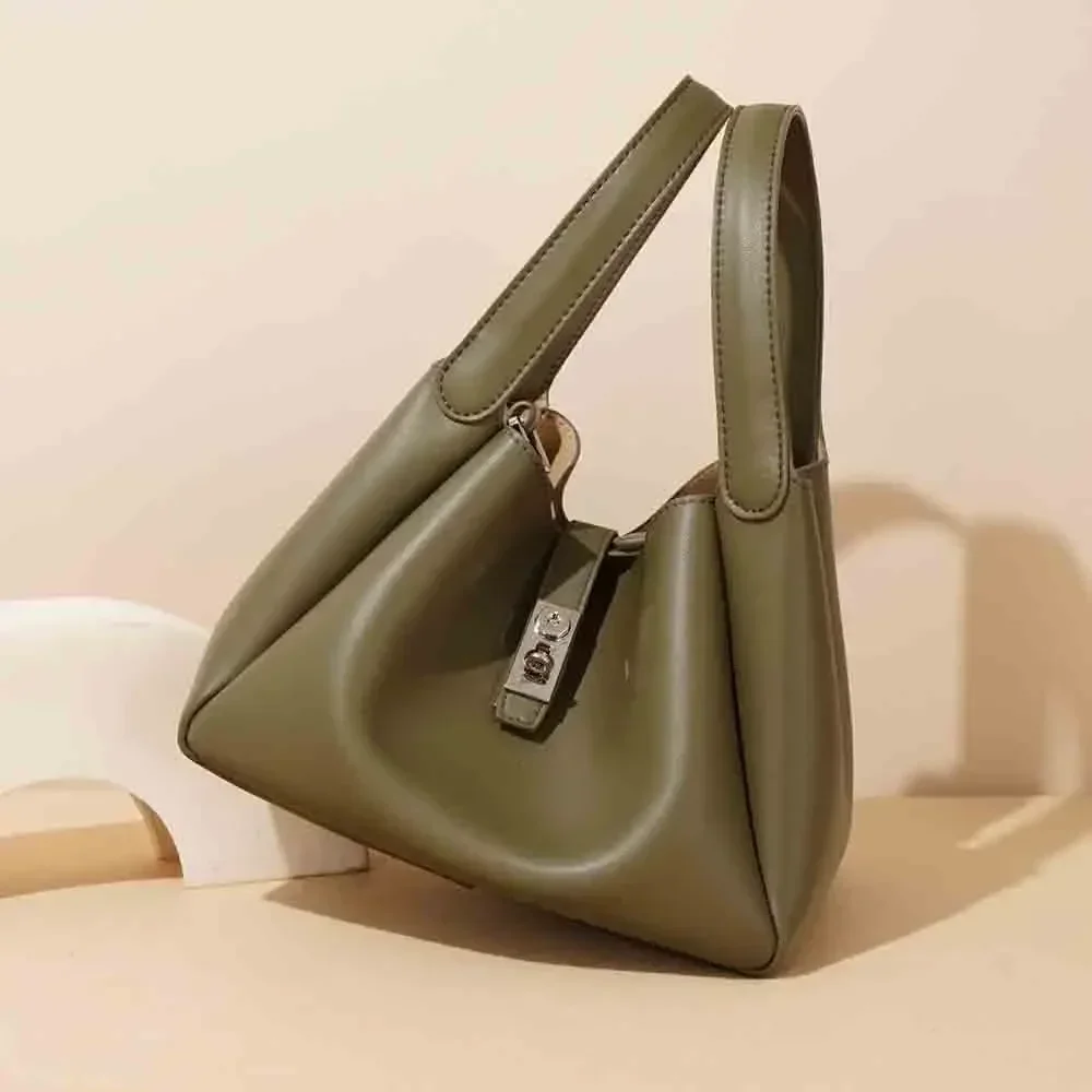 

Motingsome New Style Cow Leather Bucket Bag for Women Mini Handbag Shoulder Cute Casual Tote Simple Style Lady Purses 2023 New