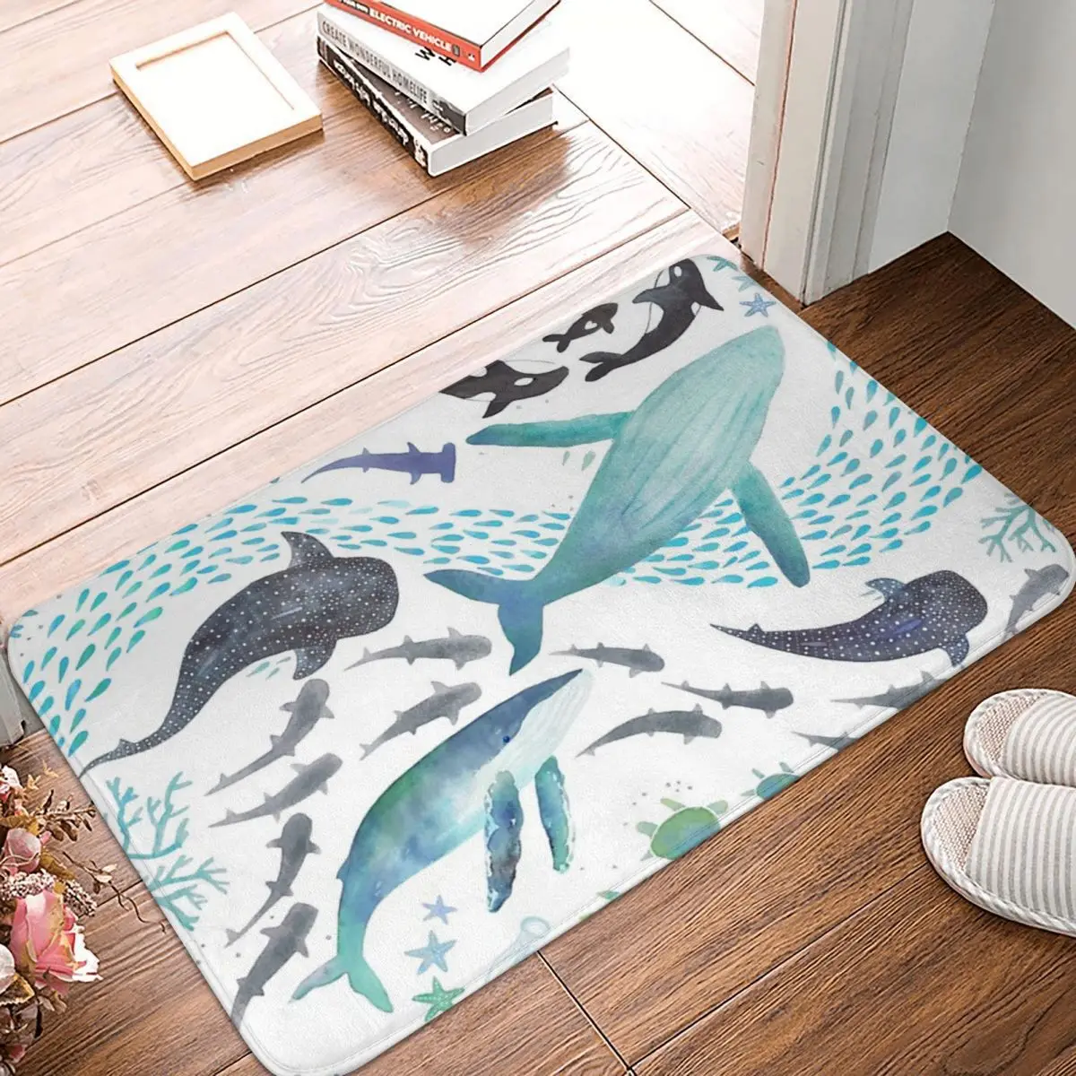 Sharks, Humpback Whales, Orcas & Turtles 60x40cm Carpet Polyester Floor Mats Popular Anti-Slip Everyday
Sharks, Humpback Whales, Orcas & Turtles 60x40cm Carpet Polyester Floor Mats Popular Anti-Slip Everyday