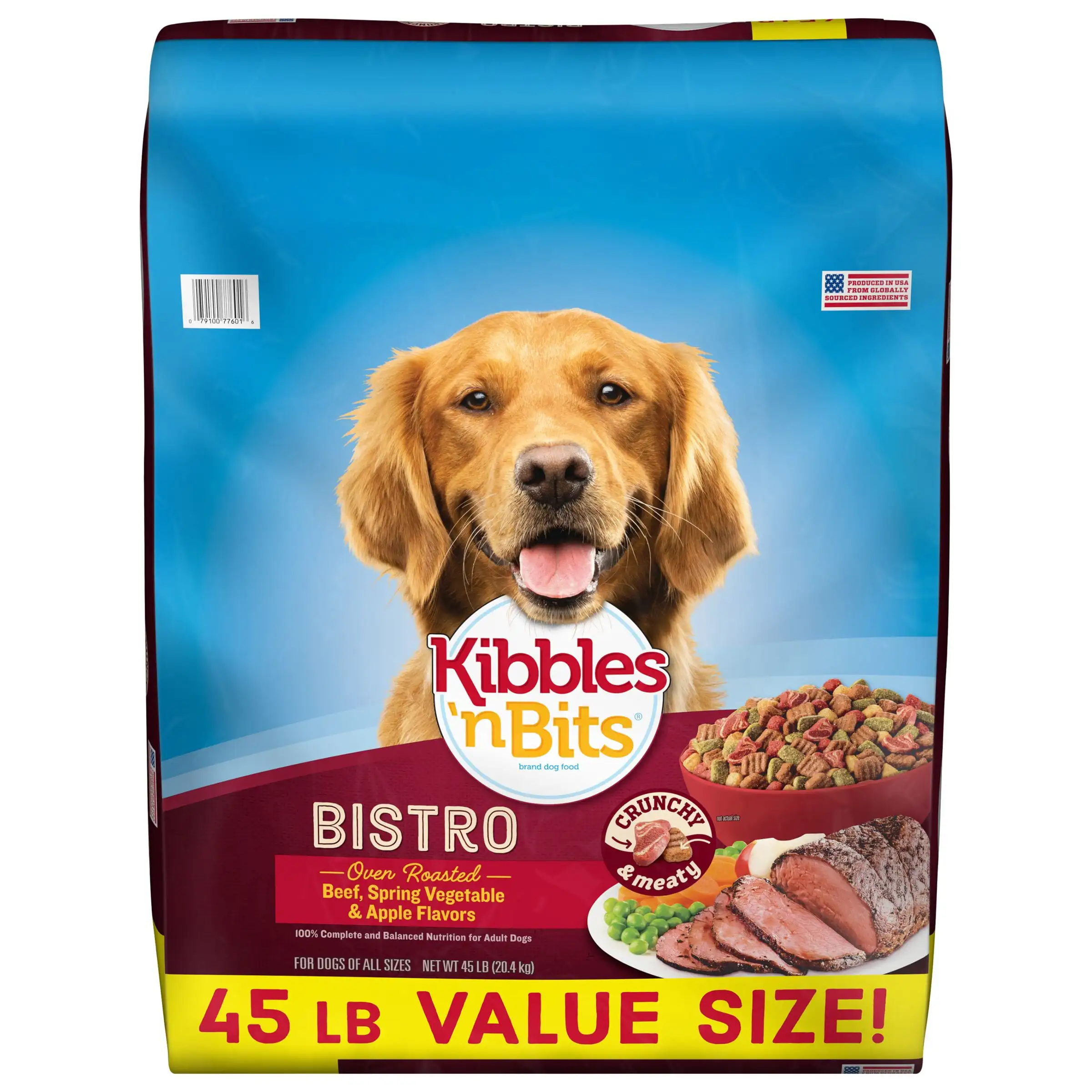 Kibbles 'N Bits Bistro Oven Roasted Beef, Spring Vegetable & Apple Flavor Dog Food, 45-Pound
Kibbles 'N Bits Bistro Oven Roasted Beef, Spring Vegetable & Apple Flavor Dog Food, 45-Pound