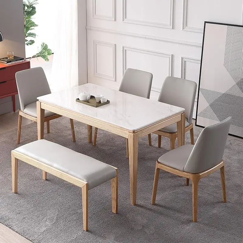 Italian-Master-Designed Marble Top Dining Table Set 4-Seater Table And Chair Combination With Solid Wood Legs Luxury Furniture
Italian-Master-Designed Marble Top Dining Table Set 4-Seater Table And Chair Combination With Solid Wood Legs Luxury Furniture