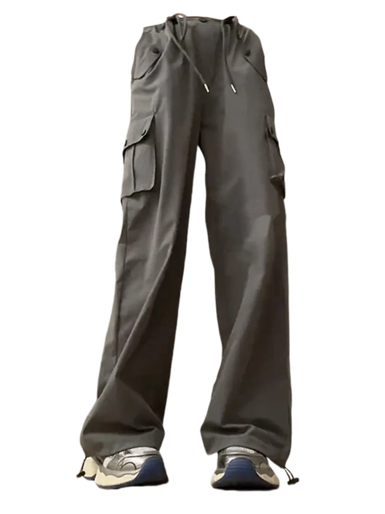 Women American Vintage Wide Leg Drawstring Cargo Pants Baggy Boyfriend Y2k Streetwear Long Trousers Tide Kpop Grunge Oversize
Women American Vintage Wide Leg Drawstring Cargo Pants Baggy Boyfriend Y2k Streetwear Long Trousers Tide Kpop Grunge Oversize