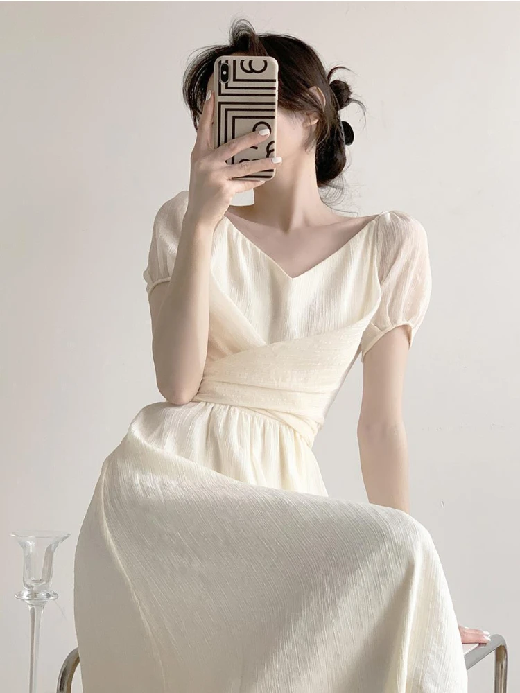 2023 Spring Summer New Fashion Commuter Women Clothing V-Neckt Temperament Casual Gentle Temperament Dress for Women Streetwear
2023 Spring Summer New Fashion Commuter Women Clothing V-Neckt Temperament Casual Gentle Temperament Dress for Women Streetwear