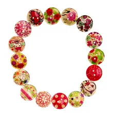 Wooden Buttons DIY Round 100Pcs Flower Print 20mm with 2 Holes Sewing Scrapbook Buttons
Wooden Buttons DIY Round 100Pcs Flower Print 20mm with 2 Holes Sewing Scrapbook Buttons