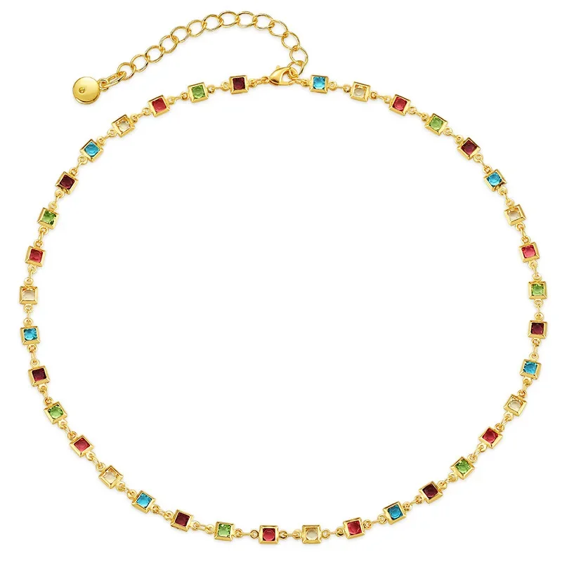 Boho Necklace Women's Colorful Zircon Hand Beaded Necklace For Women Copper Plated 18K Real Gold Clavicle Chain Charm Necklace
Boho Necklace Women's Colorful Zircon Hand Beaded Necklace For Women Copper Plated 18K Real Gold Clavicle Chain Charm Necklace