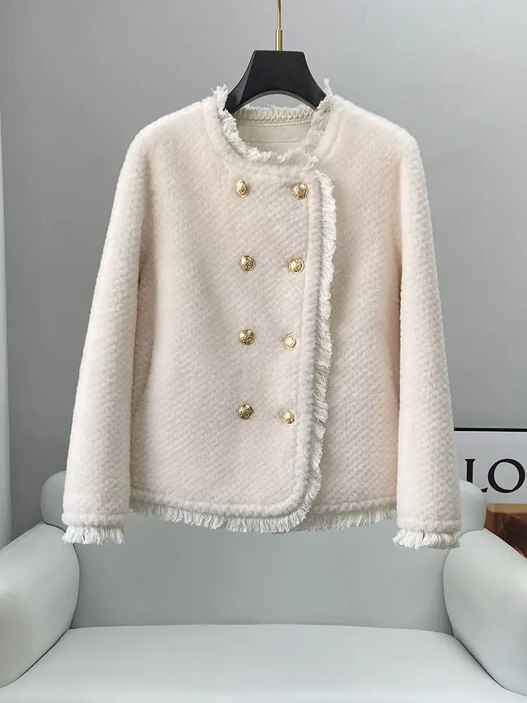 

Xiaoxiangfeng Lamb Hair Coat for Women's 2023 Winter New Sheep Fleece and Fur Integrated Short Young Fur Coat