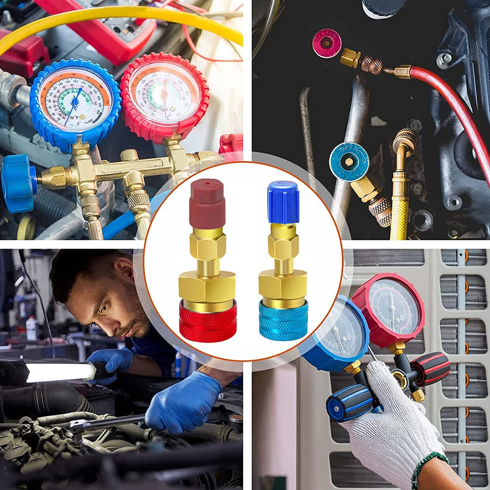 2X A/C R1234YF Quick Coupler Connector Adapters High/Low Manifold AC Gauge Auto Set Excellent Sealing A/C Accessories
2X A/C R1234YF Quick Coupler Connector Adapters High/Low Manifold AC Gauge Auto Set Excellent Sealing A/C Accessories