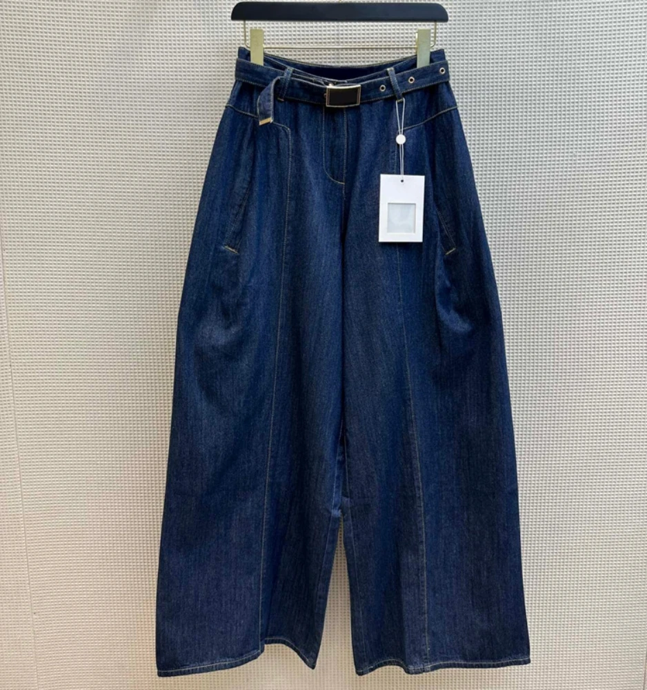 Korean Style Chic Women High Quality Vintage High-rise Belt Wide-leg Jeans Denim Pants C395
Korean Style Chic Women High Quality Vintage High-rise Belt Wide-leg Jeans Denim Pants C395