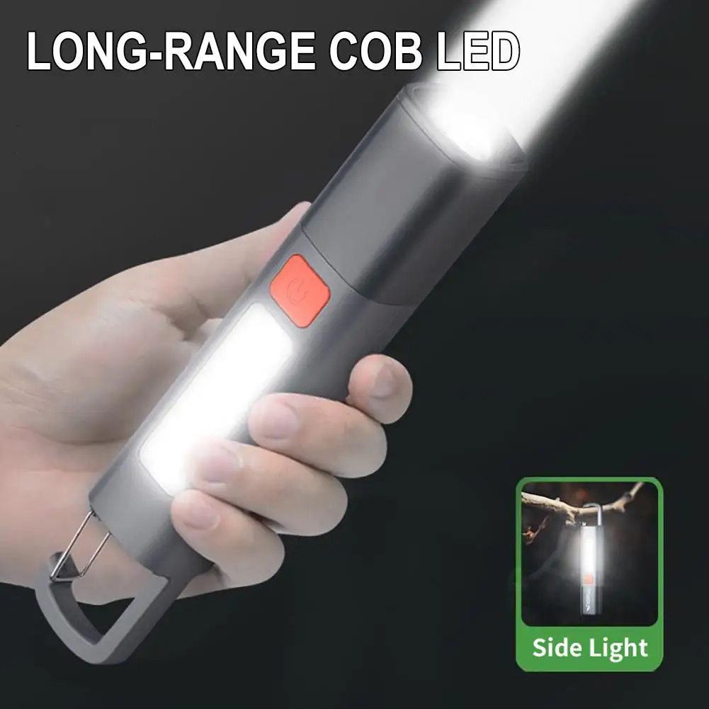 Portable Super Bright LED Flashlight XPE Torch Light Hook Light Waterproof USB With Rechargeable Flashlight Zoomable Campin X5N8
Portable Super Bright LED Flashlight XPE Torch Light Hook Light Waterproof USB With Rechargeable Flashlight Zoomable Campin X5N8