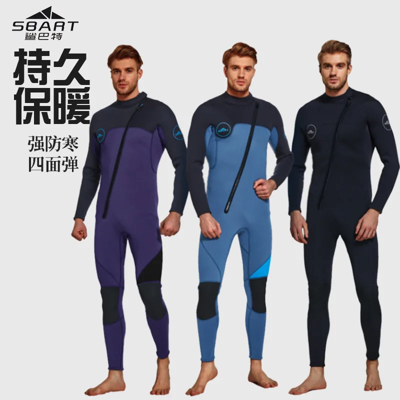 

3MM Neoprene Wetsuit Men Scuba Diving Full Suit Spearfishing Swimwear Snorkeling Surfing One Piece Set Winter Keep Warm Swimsuit