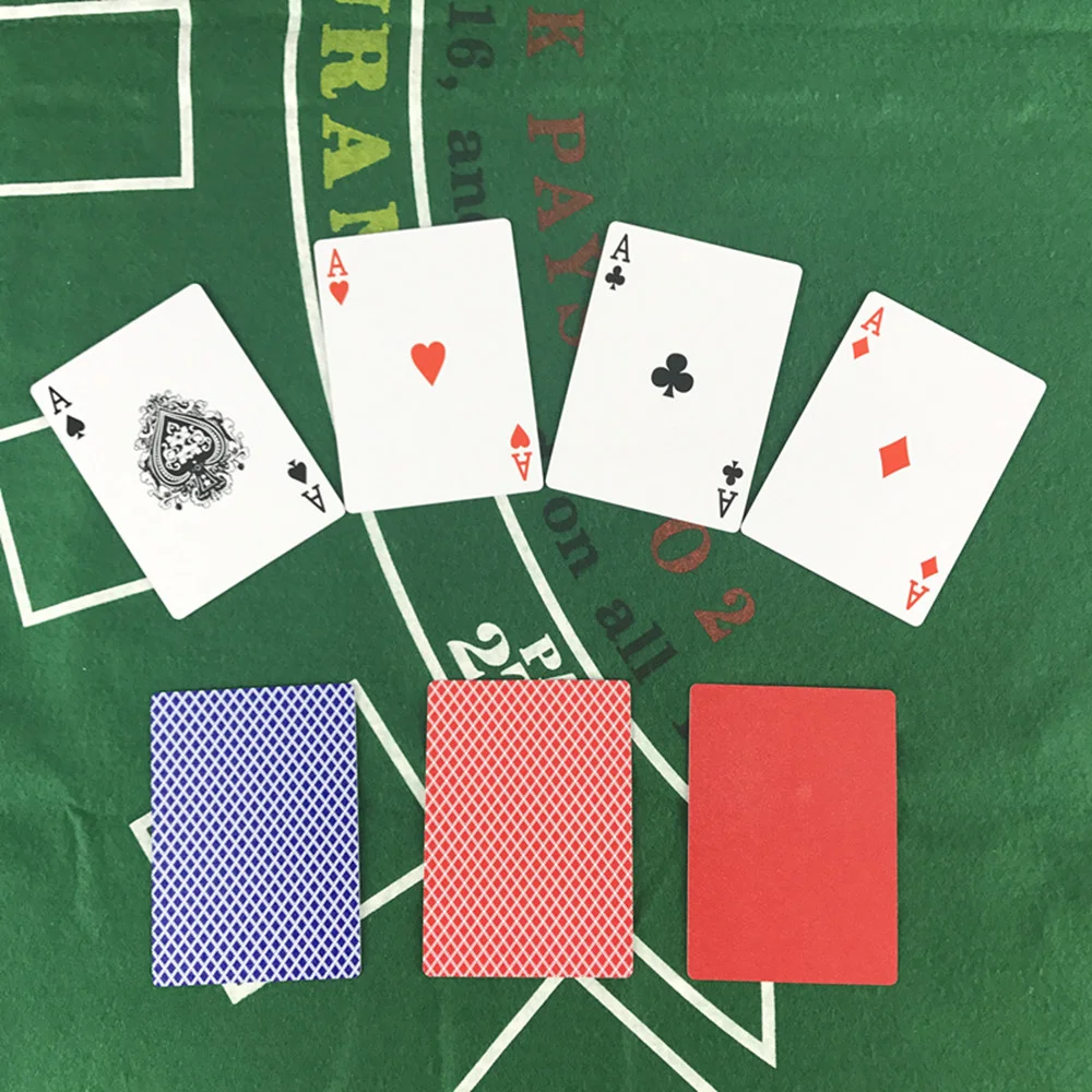 Easytoday 1PcsSet New Playing Cards Baccarat Texas Hold'em Plastic Waterproof Frosted Poker Cards Board Games Small Print (6)