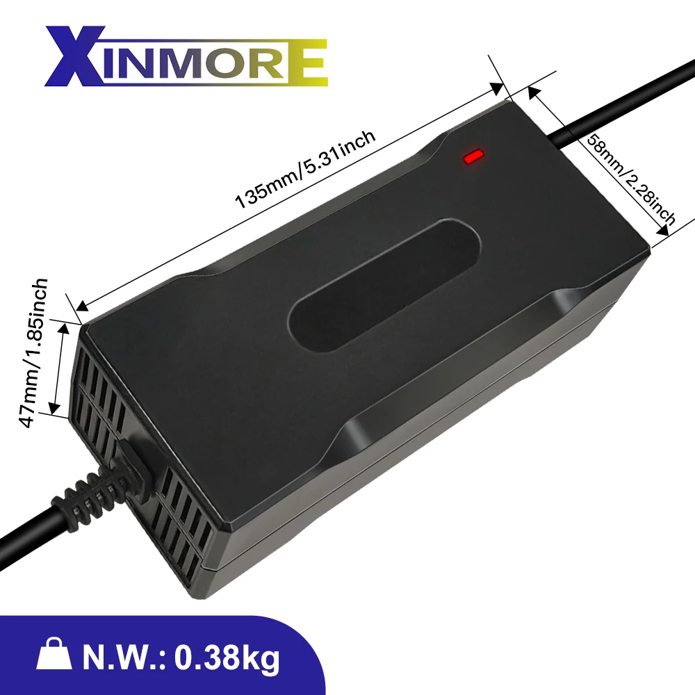 XINMORE 33.6V 10A Lithium Battery Charger 8 Series Electric Bicycle Battery Tools Power Supply Electric Bicycle with Fan
XINMORE 33.6V 10A Lithium Battery Charger 8 Series Electric Bicycle Battery Tools Power Supply Electric Bicycle with Fan
