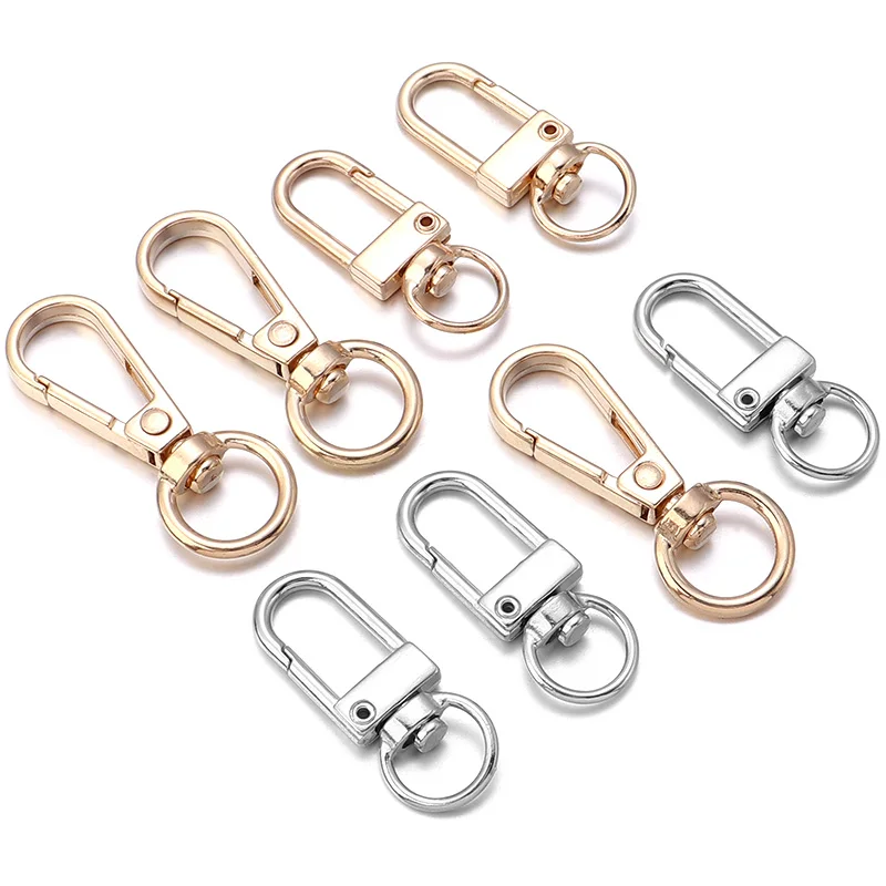 

10pcs/lot Alloy Swivel Lobster Keychain Car Key Ring Keyring Clasp Clip Trigger Buckle Snap Hook For Bag Charm Accessories