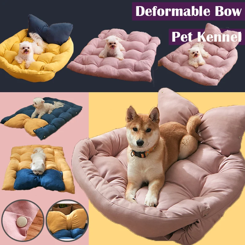 Cute Bow Shape Four-Season Dog House Cat Kennel Warm Cat Bed Mat Cushion Dog Cat Nest Comfortable Soft Pet Bed Pet Accessories
Cute Bow Shape Four-Season Dog House Cat Kennel Warm Cat Bed Mat Cushion Dog Cat Nest Comfortable Soft Pet Bed Pet Accessories