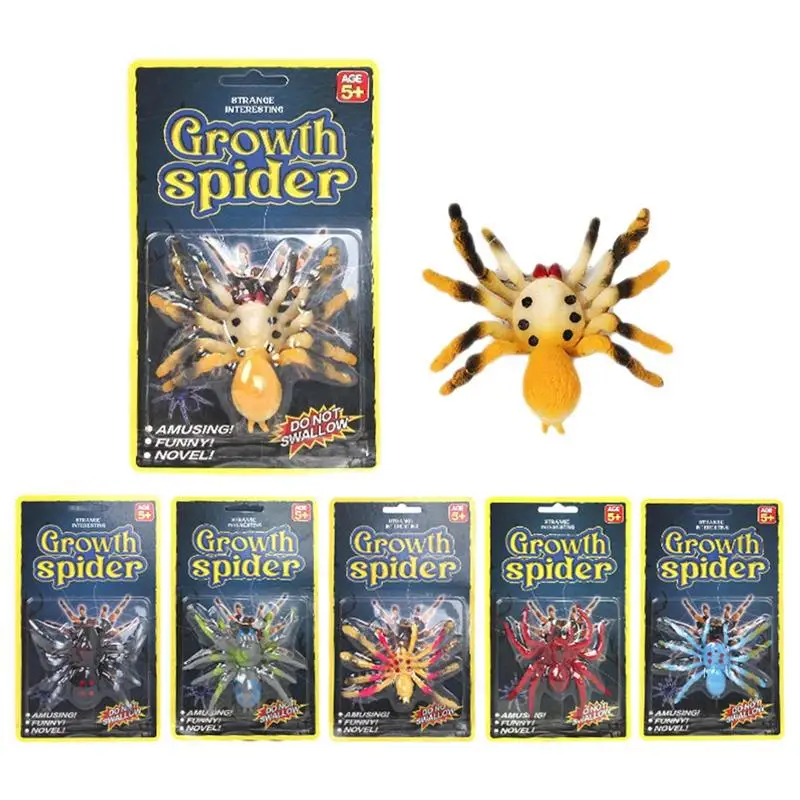 

Growing Spider Toy 6Pcs Funny Gadgets Water Expanding Spider Toy Novelty Toys Water Growing Toys For Children Girls Boys