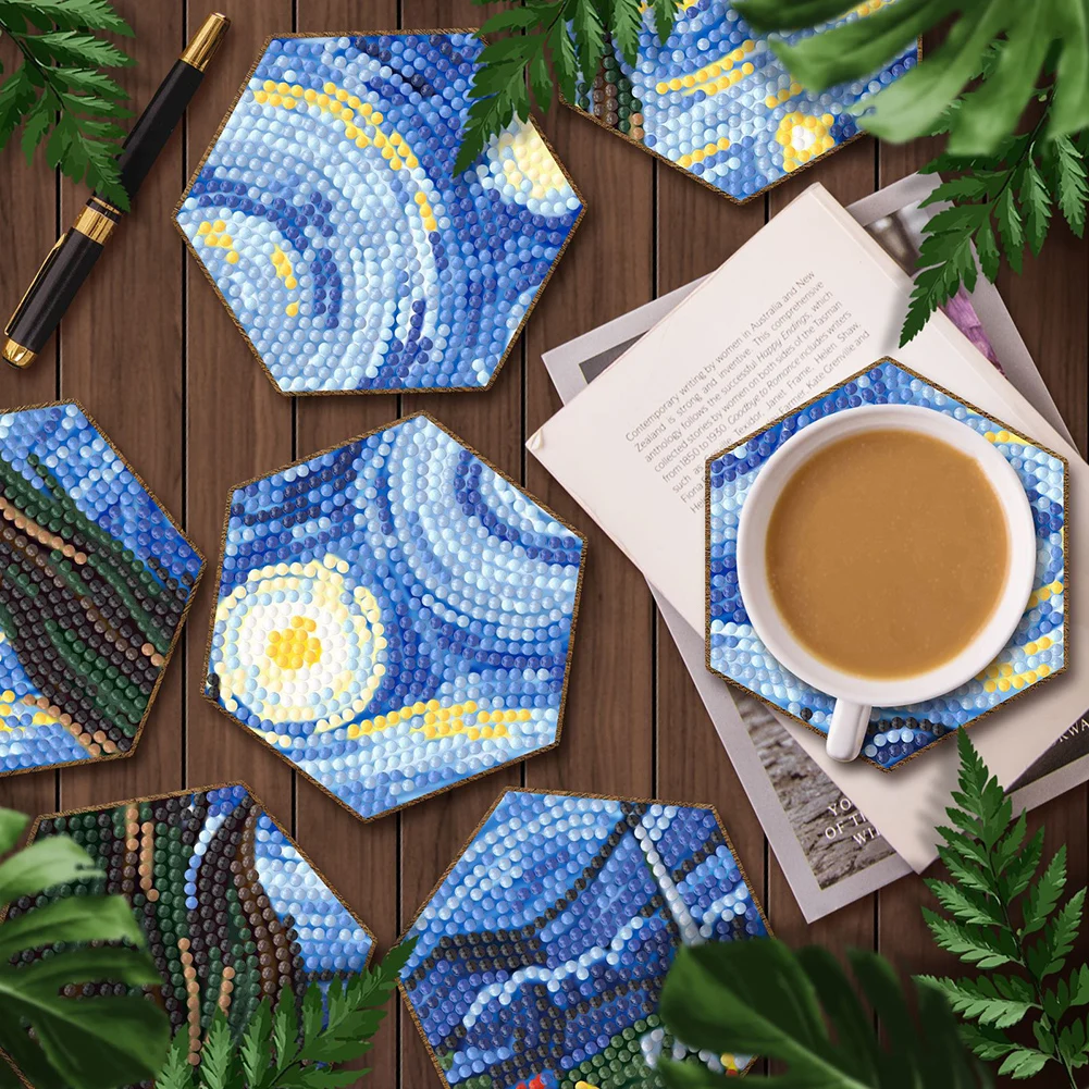 DIY Diamond Coaster Set Wooden Landscape Painting Puzzle Coasters 7 Pieces Environmentally Friendly Resin Material
DIY Diamond Coaster Set Wooden Landscape Painting Puzzle Coasters 7 Pieces Environmentally Friendly Resin Material
