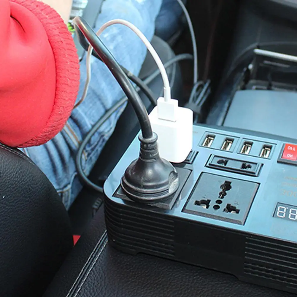 Generic 300W Car Inverter DC 12V To AC 220V Power Converter Splitter 4
