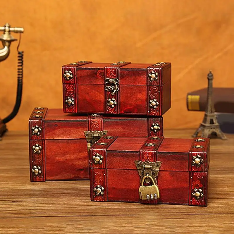 Decorative Wooden Box Decorative Jewelry Box Vintage Decorative Wood Chests with Lock Treasure Boxes Home Decor Antique Storage
Decorative Wooden Box Decorative Jewelry Box Vintage Decorative Wood Chests with Lock Treasure Boxes Home Decor Antique Storage