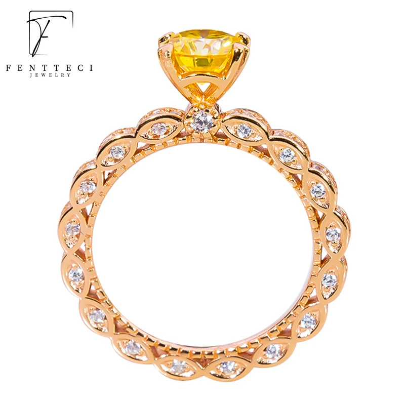 FENTTECI 2CT D Color Moissanite Diamond Ring For Women Engagement 925 Sterling Silver 18k Rose Gold Plated WeddingFine Jewelry
FENTTECI 2CT D Color Moissanite Diamond Ring For Women Engagement 925 Sterling Silver 18k Rose Gold Plated WeddingFine Jewelry