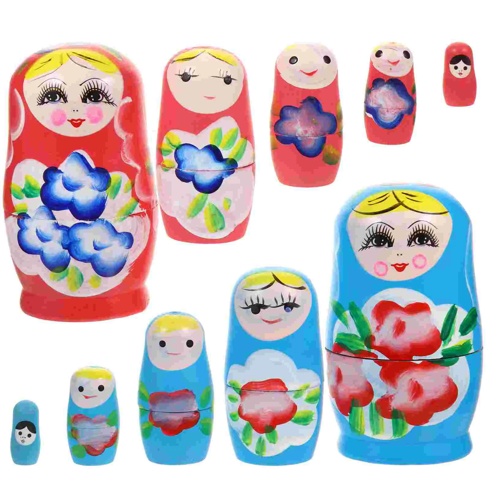 2 Sets Matryoshka Nesting Dolls Early Learning Toy Wooden Decor Toys
2 Sets Matryoshka Nesting Dolls Early Learning Toy Wooden Decor Toys