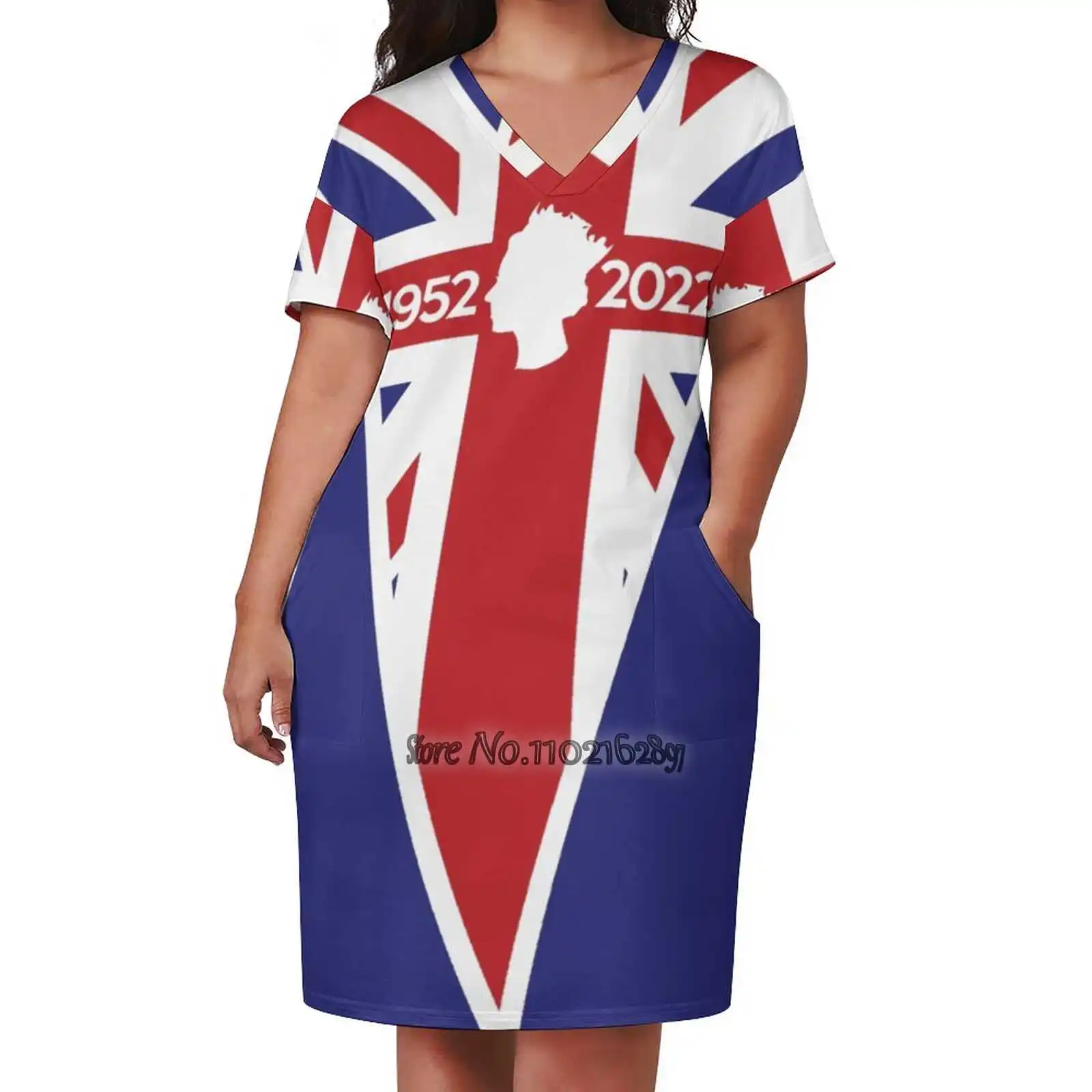 Platinum Jubilee Bunting - The Original Design Not Fake Loose V-Neck Short Sleeve Skirt Elegant High Quality Dress Lightweight 
Platinum Jubilee Bunting - The Original Design Not Fake Loose V-Neck Short Sleeve Skirt Elegant High Quality Dress Lightweight