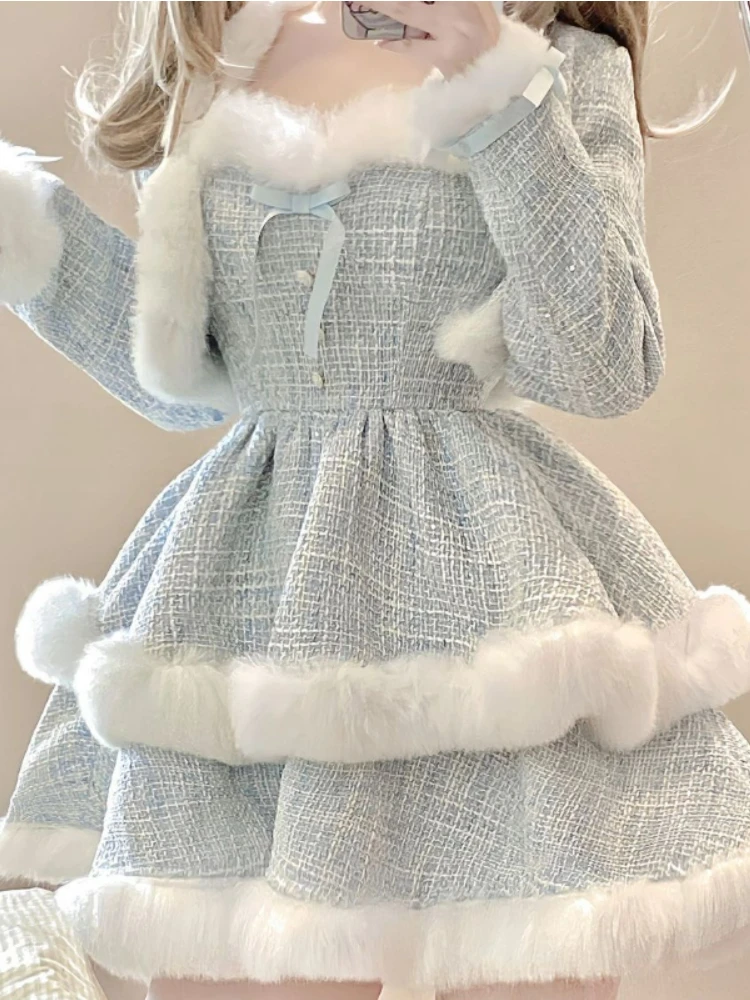 Элегантный клетчатый комплект из двух предметов в Корейском стиле, женское винтажное платье в стиле ретро, женский короткий шерстяной пиджак и милое платье с бантом
Элегантный клетчатый комплект из двух предметов в Корейском стиле, женское винтажное платье в стиле ретро, женский короткий шерстяной пиджак и милое платье с бантом