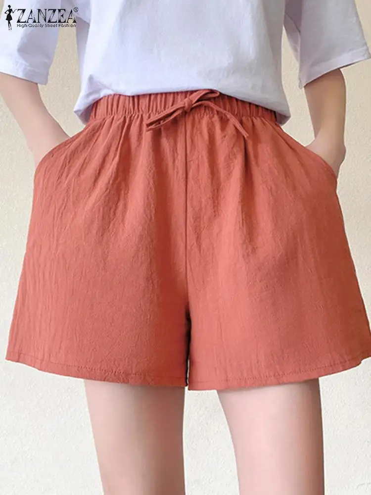 Шорты ZANZEA женские летние с высокой эластичной талией, Повседневная Домашняя одежда, модные однотонные элегантные строгие с карманами, 2024
Шорты ZANZEA женские летние с высокой эластичной талией, Повседневная Домашняя одежда, модные однотонные элегантные строгие с карманами, 2024