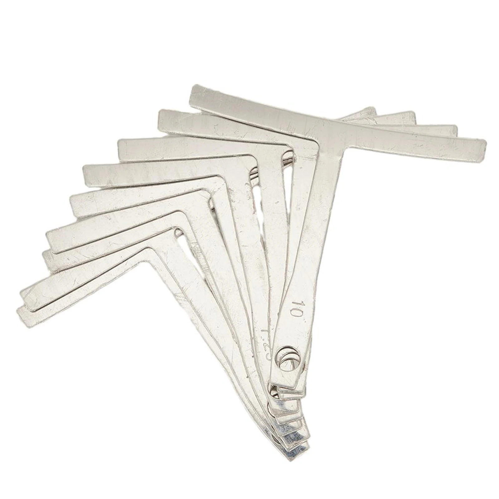 9Pcs Stainless Steel Guitar Understring Radius Gauge Neck Notched Straight Edge Builder Measure 66*70mm Guitar Parts Accessories
9Pcs Stainless Steel Guitar Understring Radius Gauge Neck Notched Straight Edge Builder Measure 66*70mm Guitar Parts Accessories