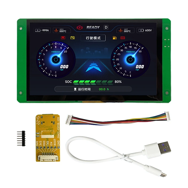 7.0-Inch 800X480 LCD Touch Display Screen With RGB Interface ESP32-S3 Module Built-In 16MB SPI Flash & 8MB PSRAM 
7.0-Inch 800X480 LCD Touch Display Screen With RGB Interface ESP32-S3 Module Built-In 16MB SPI Flash & 8MB PSRAM