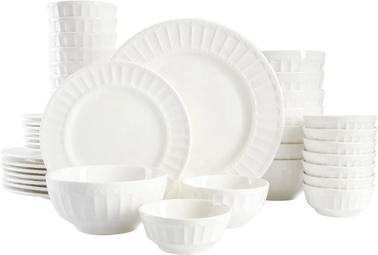 

Gibson Home Zen Buffet Porcelain Dinnerware Set, Service for 8 (40pcs),