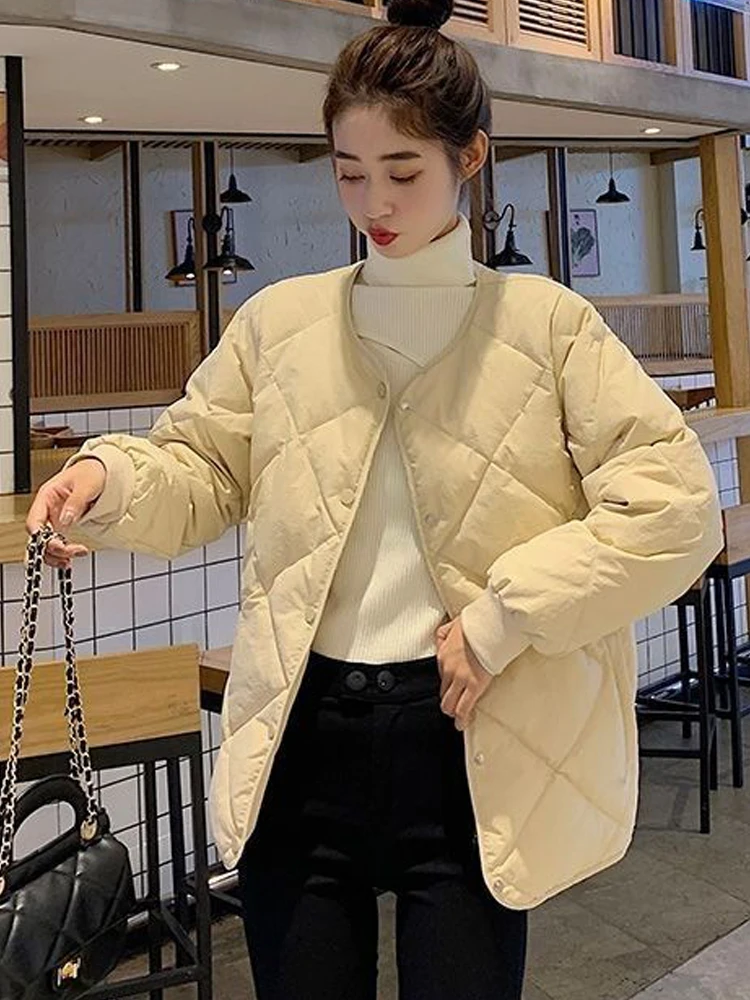 Lightweight Cotton Jacket Women Autumn Winter Padded Coat Female Elegant Fashion Button Up Outerwear Lady Casual Loose Jackets
Lightweight Cotton Jacket Women Autumn Winter Padded Coat Female Elegant Fashion Button Up Outerwear Lady Casual Loose Jackets