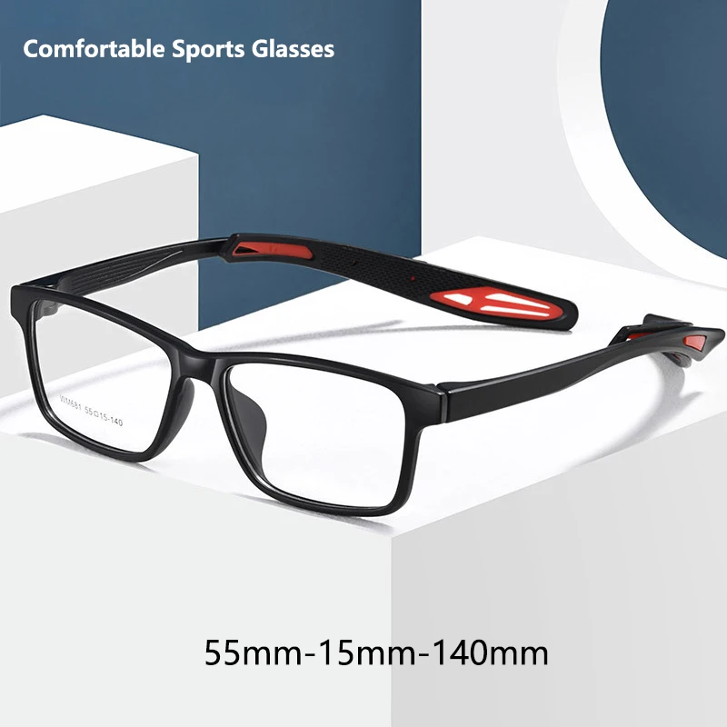 Optical Prescription Glasses Comfortable Ultra Light TR90 Sports Eyeglasses Myopia Hyperopia Eyewear Big Size Men Frame WM681
Optical Prescription Glasses Comfortable Ultra Light TR90 Sports Eyeglasses Myopia Hyperopia Eyewear Big Size Men Frame WM681
