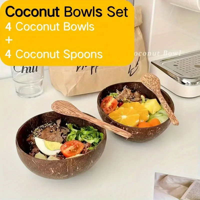 4 Piece Coconut Bowl for Vegan Breakfast, Serving, Brazilian Berry Bowl, Party Ice Cream Diced
4 Piece Coconut Bowl for Vegan Breakfast, Serving, Brazilian Berry Bowl, Party Ice Cream Diced