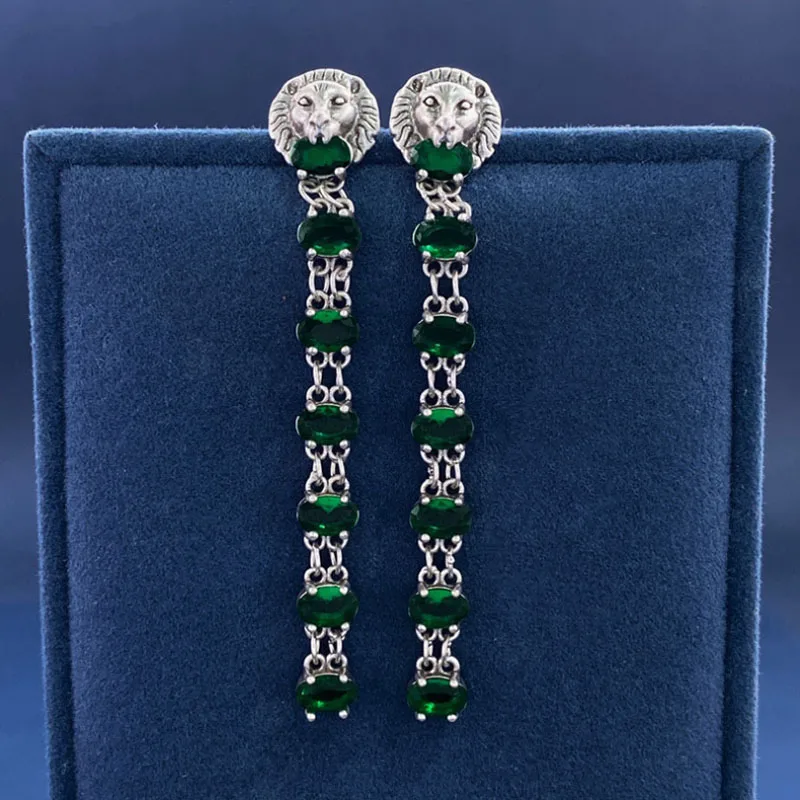 Donia Jewelry Fashion Lion Head Titanium Steel Micro AAA Zircon Long Earrings Silver Needle Luxury Animal Accessories
Donia Jewelry Fashion Lion Head Titanium Steel Micro AAA Zircon Long Earrings Silver Needle Luxury Animal Accessories