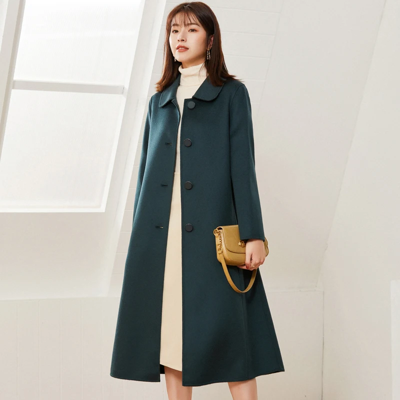 Temperament Doll Collar Water Ripple Coat Cashmere Slim Mid-Length Korean Version Autumn And Winter New Wool Coat Women
Temperament Doll Collar Water Ripple Coat Cashmere Slim Mid-Length Korean Version Autumn And Winter New Wool Coat Women