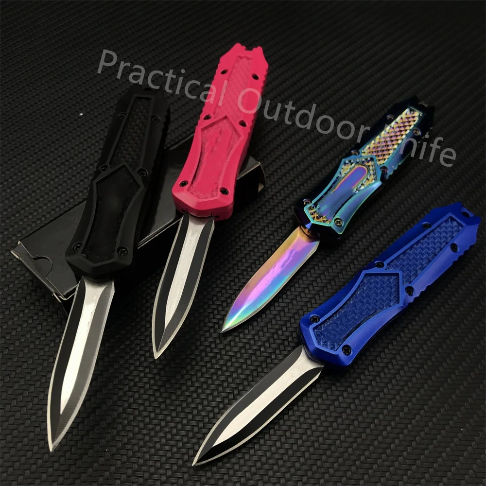 

Mini Tactical OTF AU.TO Pocket Knife 440C Blade Zinc Alloy Handles Outdoor Military Hunting Knives Self Defense Camping EDC Tool