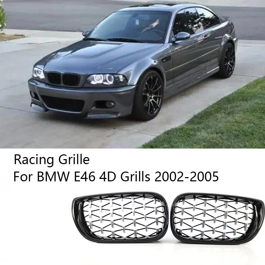 1 Pair Of Black Front Grille Diamond Meteor Style Racing For BMW E46 4D Grills 2002-2005 Car Accessories
1 Pair Of Black Front Grille Diamond Meteor Style Racing For BMW E46 4D Grills 2002-2005 Car Accessories