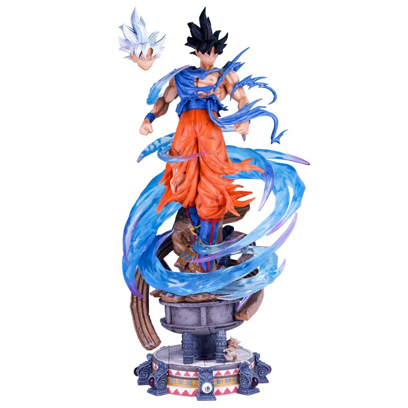

48CM Dragon Ball Super Anime Model Silver Ultra Instinct Son Goku Figure Kakarotto Figures PVC Grandista Statue Collectible Toy