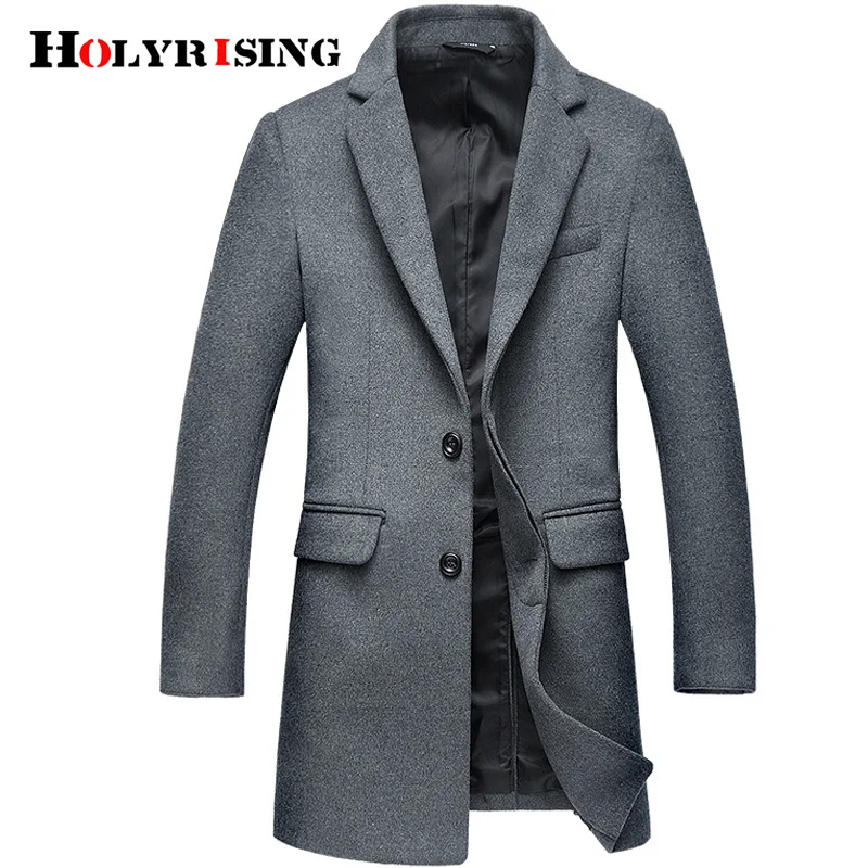 

Holyrising casaco masculino men wool Jacket abrigos hombre Men Overcoat Winter Casual Wool Coat Stand Collar 4 color 18493-5