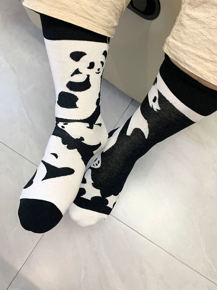 CHAOZHU 1 Pair Black&white Long Cotton Cartoon Panda Cute Men's Long Socks Fancies Jacquard Size 38-42
CHAOZHU 1 Pair Black&white Long Cotton Cartoon Panda Cute Men's Long Socks Fancies Jacquard Size 38-42